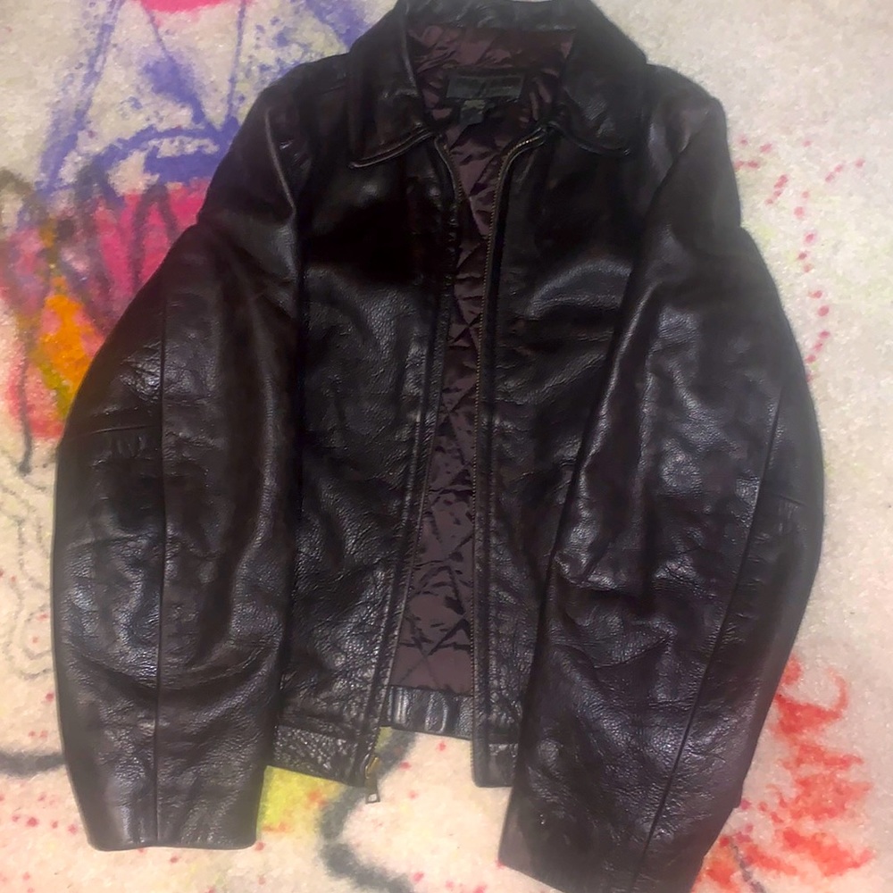 XS Banana Republic leather biker jacket